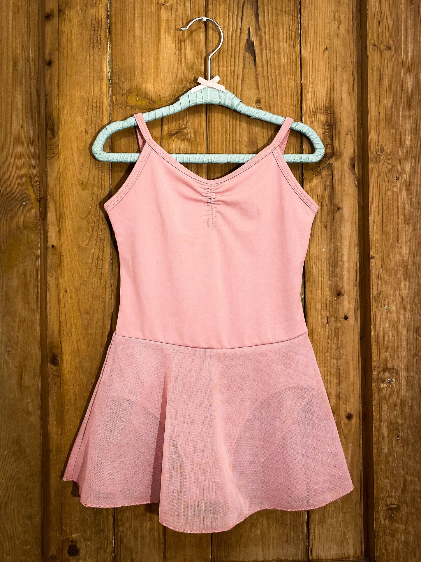Pink Camisole Skirted Leotard