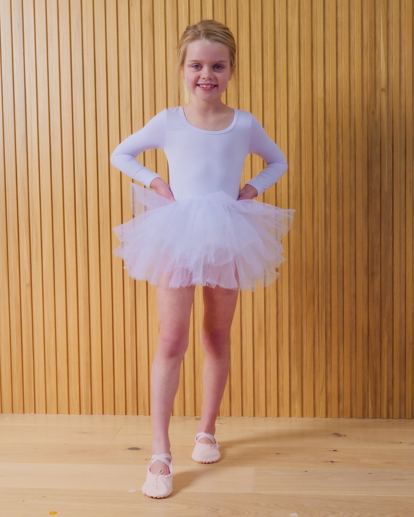 White Tutu with Leotard Long Sleeves