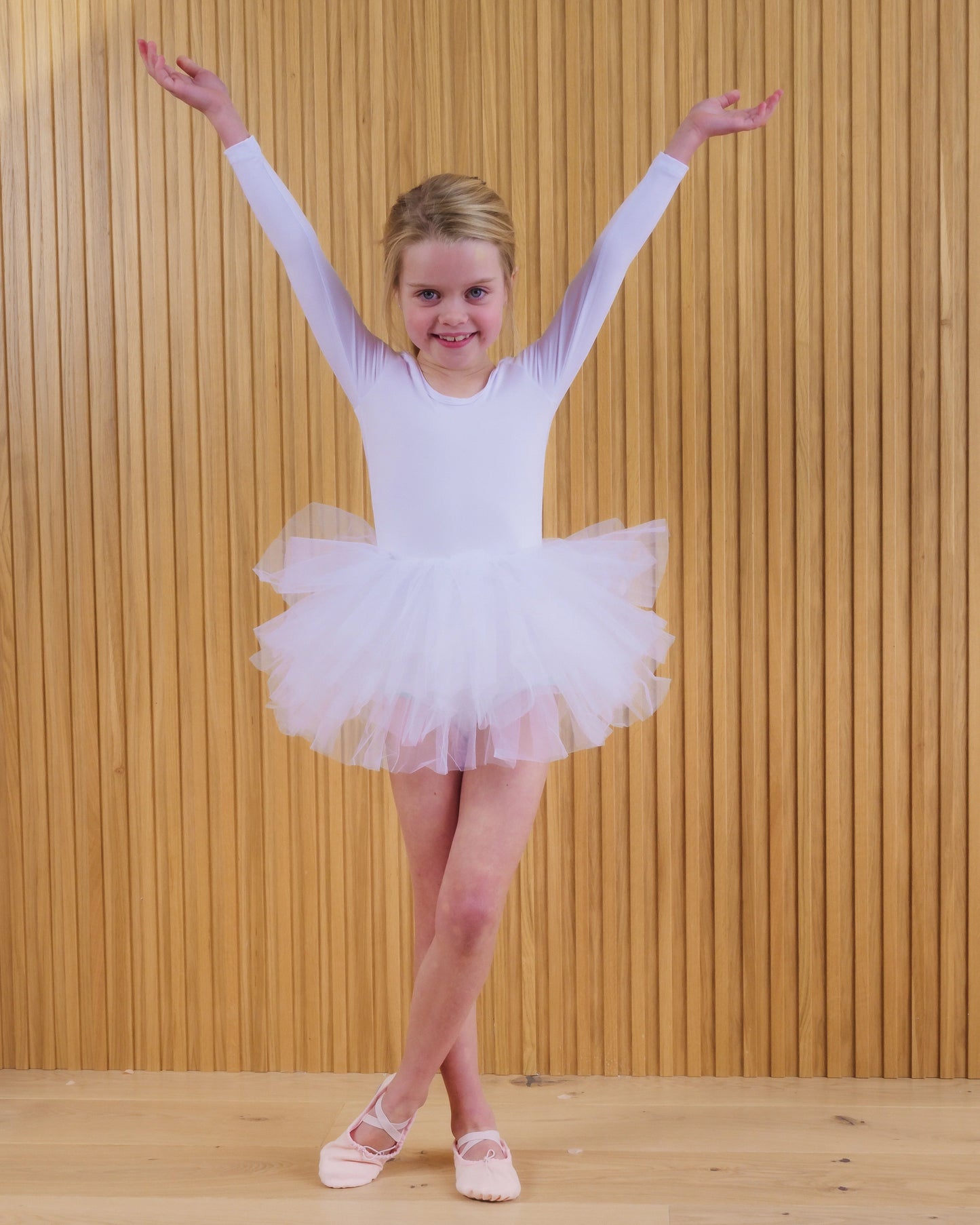 White Tutu with Leotard Long Sleeves